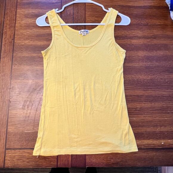 Cotton Candy Bright Yellow Tank Top Size Medium - Picture 5 of 9
